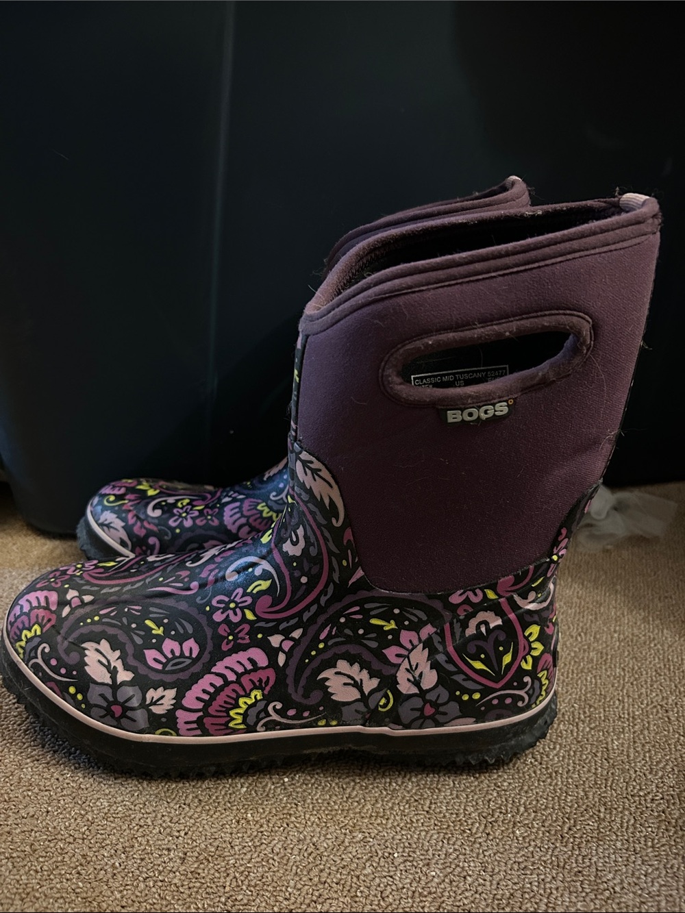 Bogs Purple Paisley Pull-On Boots